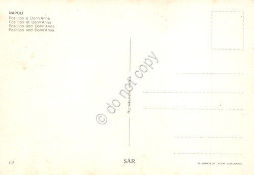 Cartolina Napoli Posillipo e Donn'Alba strada case edizioni SAR | Immagine Gallery 2