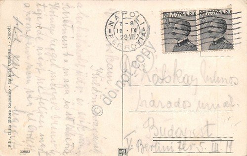 Cartolina Napoli Posillipo La Rotonda 1929