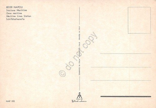 Cartolina Napoli stazione marittima