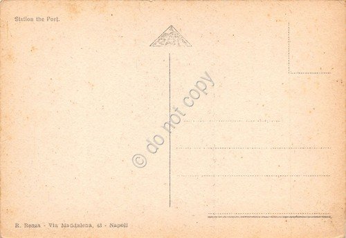 Cartolina Napoli Stazione Marittima Nave imbarco ingiallita | Immagine Gallery 2