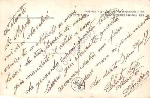 Cartolina Napoli Vesuvio bocche eruttive del 1933 | Immagine Gallery 2