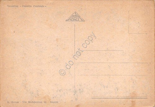 Cartolina Napoli Vesuvio cunetto centrale | Immagine Gallery 2
