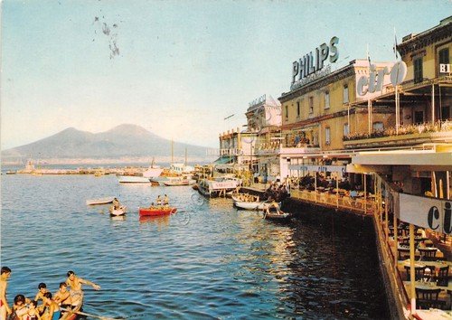 Cartolina Napoli Vesuvio da Santa Lucia Insegna Philips Ristorante Ciro … | Immagine principale