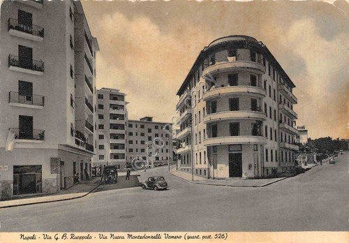 Cartolina Napoli Via Ruoppolo Via Nuova Montedonzelli Vomero anni '50