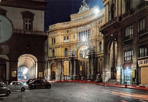 Cartolina Napoli Via V. Emanuele Galleria Umberto I Notturno 1970 …