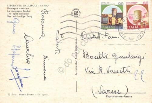 Cartolina Nardò Gallipoli Montagna spaccata al tramonto (Lecce)