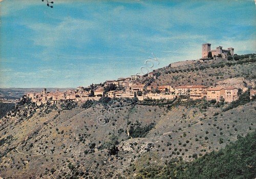 Cartolina Narrni Panorama parziale con Torre 1977 (Terni)