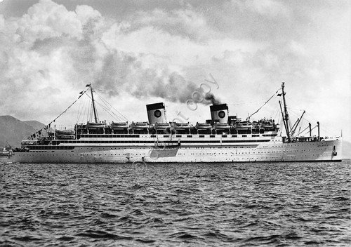 Cartolina Nave Atlantic in mare