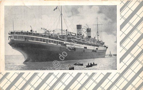 Cartolina Nave Augustus 1929 Fiume Istria