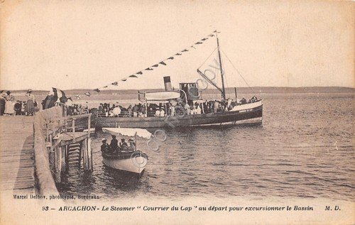 Cartolina Nave Barca Arcachon Le Steamer Courrier du Cap au … | Immagine principale