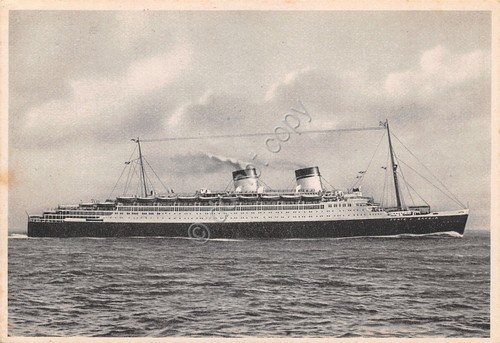 Cartolina Nave Conte di Savoia Italia Navigazione