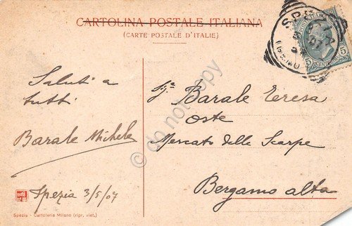 Cartolina Nave Corazzata Roma Varo 1907 | Immagine Gallery 2