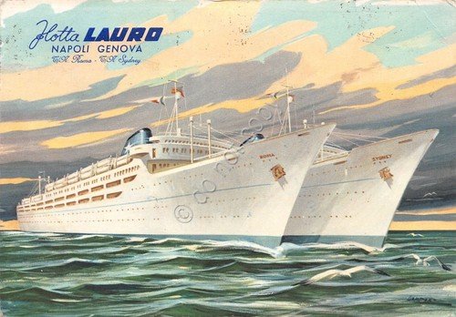 Cartolina Nave Flotta Lauro Roma Sydney 1960 | Immagine principale