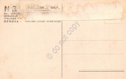Cartolina Nave Giulio Cesare NGI