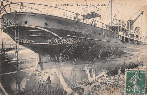 Cartolina Nave La Savoie en cale seche Le Havre | Immagine principale