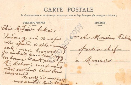 Cartolina Nave Les Courriers Serie B Paquebot Post 1906 timbro …