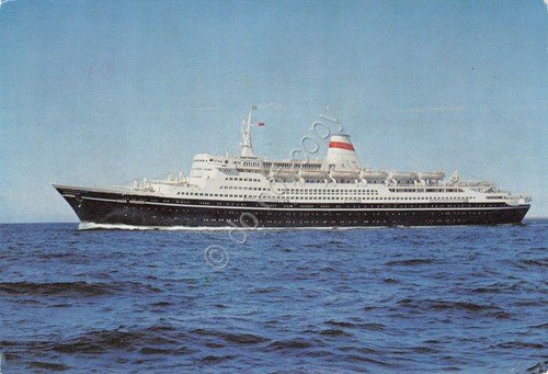 Cartolina Nave M/S Ivan Franko Black sea Steamship line Odessa …