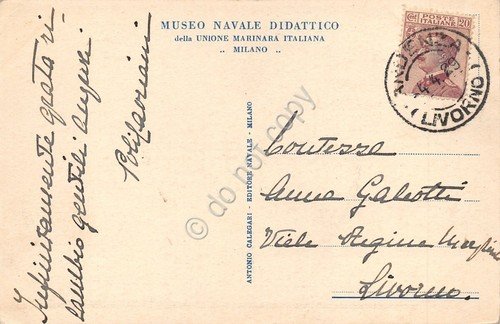 Cartolina Nave Modello di Veliero tipo nave Museo Navale Didattico …