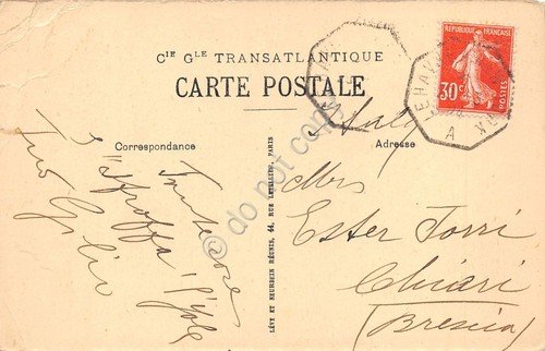 Cartolina Nave Paquebot Paris Salon Mixte de 1 Classe 1924 | Immagine Gallery 2