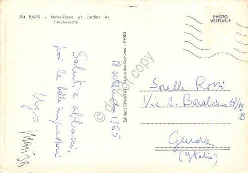 Cartolina Nave Paris Notre Dame bateau mouche 1965 | Immagine Gallery 2