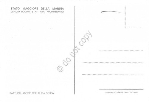Cartolina Nave Pattugliatore di altura Spica Stato Maggiore della Marina