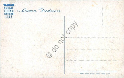 Cartolina Nave Queen Frederica