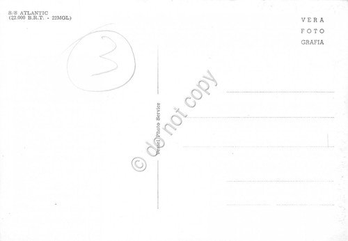 Cartolina Nave S/S Atlantic