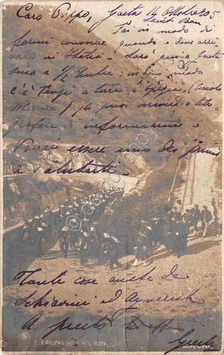 Cartolina Nave Saint Bon Equipaggio timbro Aden 1905