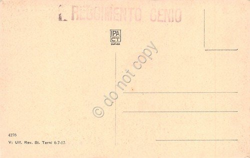 Cartolina Nave Sommergibile che si rifornisce di nafta Timbro Reggimento …