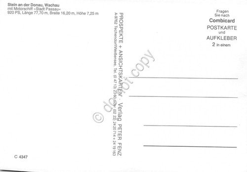 Cartolina Nave Stadt Passau Stein an der Donau Wachau