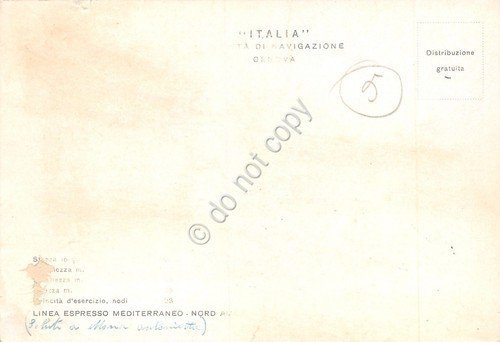 Cartolina Nave T/N Leonardo da Vinci Italia di Navigazione illustrata | Immagine Gallery 2