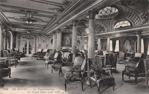 Cartolina Nave Transatlantique France Grand salon Louis XIV | Immagine principale