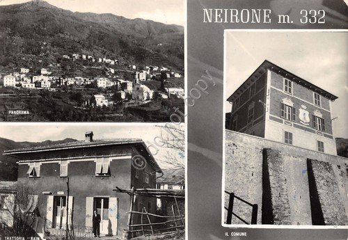 Cartolina Neirone vedute trattoria panorama 1959 (Genova) | Immagine principale