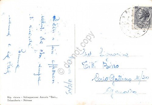 Cartolina Neirone vedute trattoria panorama 1959 (Genova) | Immagine Gallery 2
