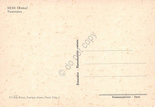 Cartolina Nemi Panorama case anni '70
