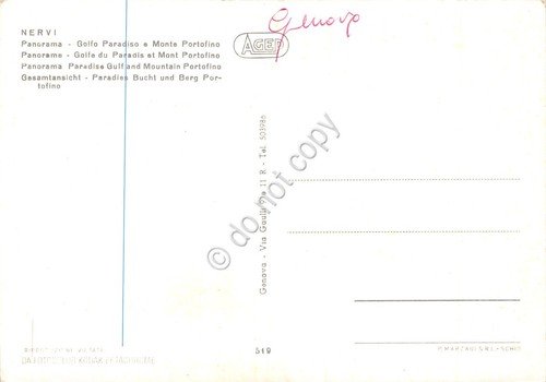 Cartolina Nervi Panorama Golfo Paradiso Monte Portofino | Immagine Gallery 2