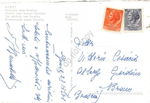 Cartolina Nervi Panorama verso Portofino 1961 (Genova)