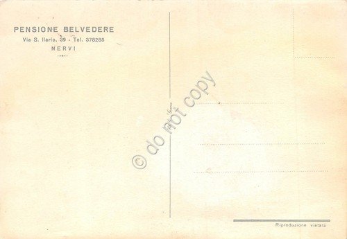 Cartolina Nervi Pensione Belvedere Illustrata | Immagine Gallery 2