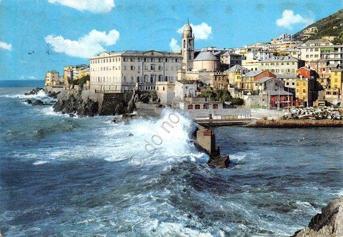 Cartolina Nervi Porticciolo Mareggiata 1972 (Genova) | Immagine principale
