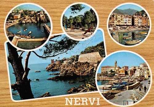 Cartolina Nervi vedute varie (Genova) | Immagine principale
