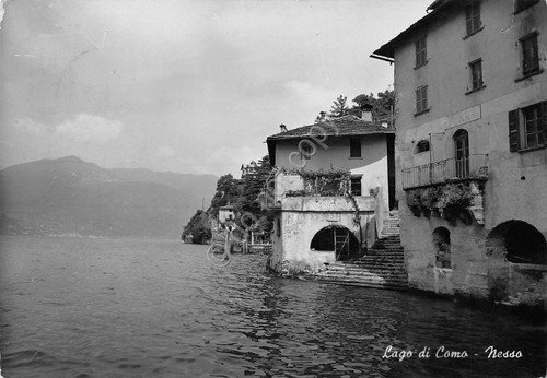 Cartolina Nesso Lago di Como panorama parziale dal Lago 1953