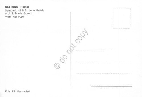 Cartolina Nettuno vista paese dal mare barche edifici | Immagine Gallery 2