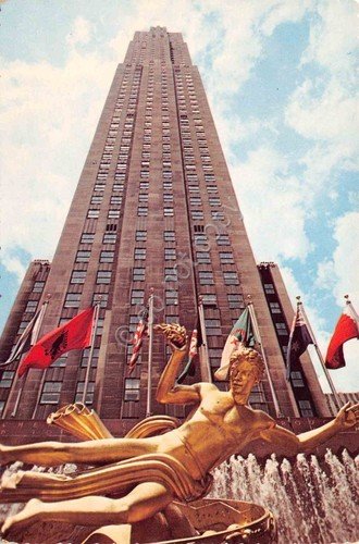 Cartolina New York City Rockefeller Center Prometheus Statue RCA Building | Immagine principale