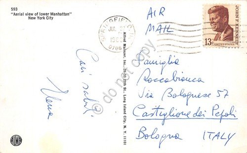 Cartolina New York Manhattan aerial view 1968 | Immagine Gallery 2