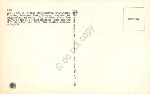 Cartolina New York William Shea Municipal Stadium