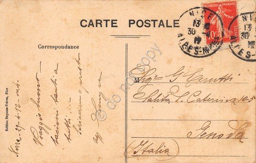 Cartolina Nice les noveaux jardin illustree 1912