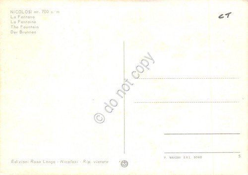 Cartolina Nicolosi la fontana notturno | Immagine Gallery 2