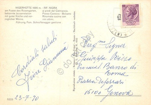 Cartolina Nigerhutte Rifugio Nigra 1970 | Immagine Gallery 2