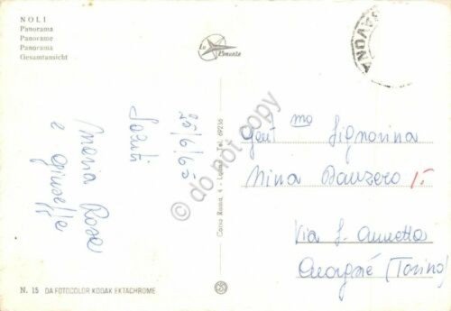 Cartolina Noli panorama 1965