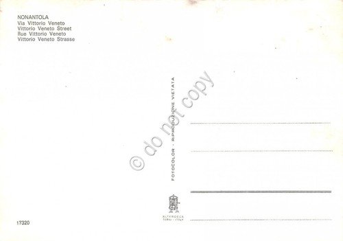 Cartolina Nonantola Via Vittorio Veneto